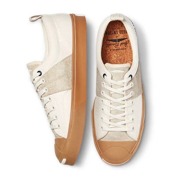 CONVERSE X TODD SNYDER JACK PURCELL OX 171843C MEN'S 9.5 EGRET GUM - Picture 5 of 7